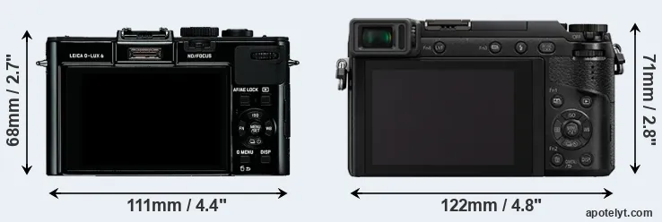 Comparison D-LUX 6 or GX85 rear