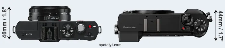 Compare D-LUX 6 versus GX85 top