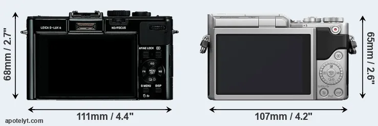 Comparison D-LUX 6 or GX850 rear