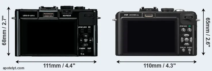 Comparison D-LUX 6 or LX5 rear