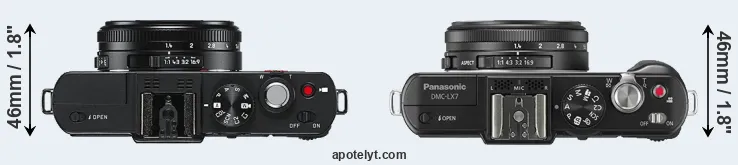 Compare D-LUX 6 versus LX7 top
