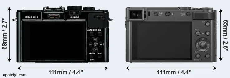 Comparison D-LUX 6 or ZS200 rear