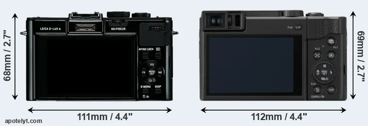 Comparison D-LUX 6 or ZS80 rear