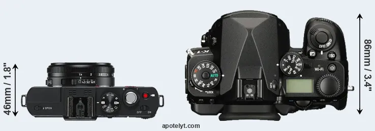 Compare D-LUX 6 versus K-1 top