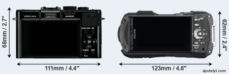 Comparison D-LUX 6 or WG-60 rear