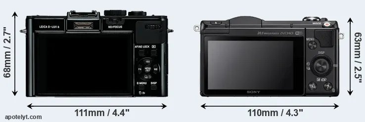 Comparison D-LUX 6 or A5000 rear