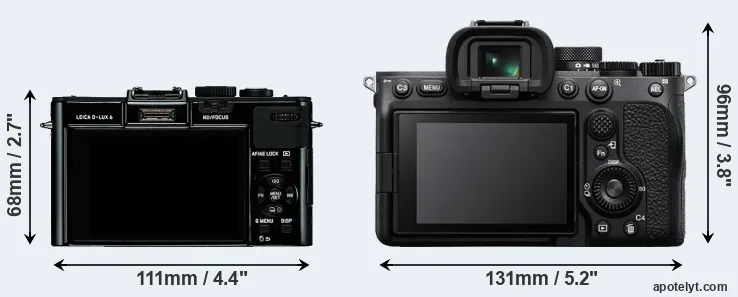Comparison D-LUX 6 or A7 IV rear