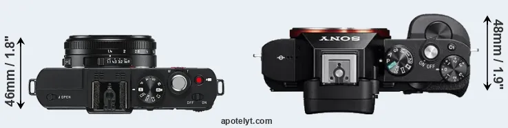 Compare D-LUX 6 versus A7R top
