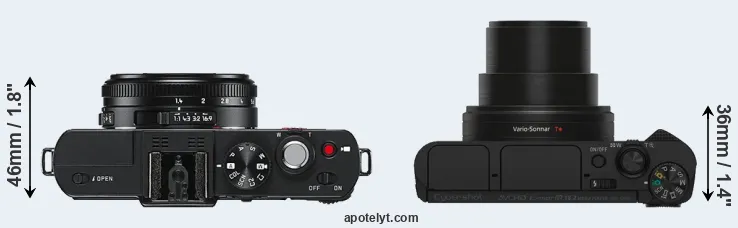 Compare D-LUX 6 versus HX80 top