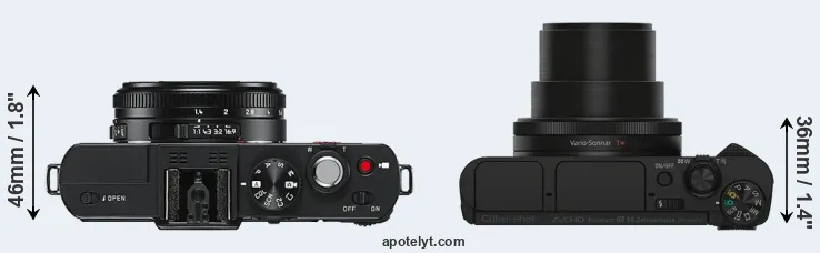 Compare D-LUX 6 versus HX90V top