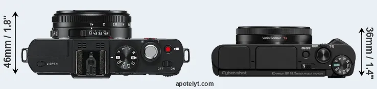 Compare D-LUX 6 versus HX99 top