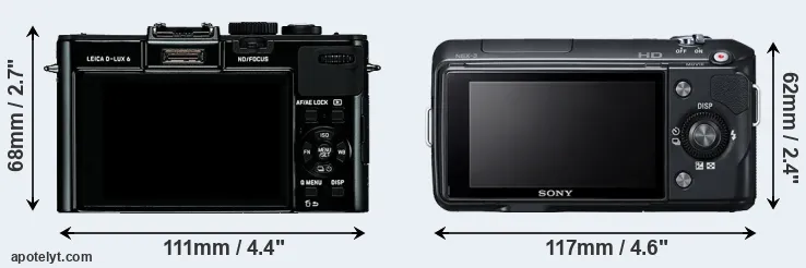 Comparison D-LUX 6 or NEX-3 rear