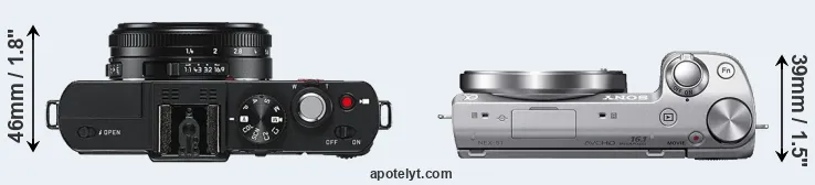 Compare D-LUX 6 versus NEX-5T top