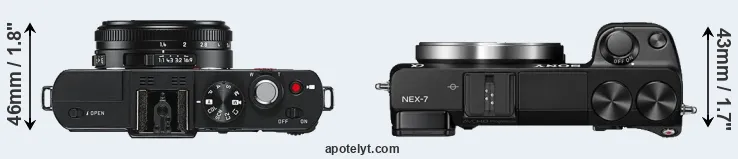 Compare D-LUX 6 versus NEX-7 top