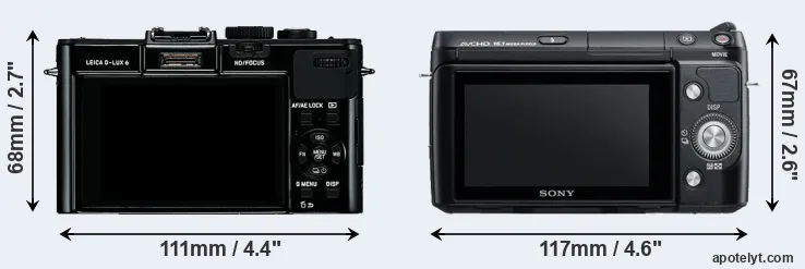 Comparison D-LUX 6 or NEX-F3 rear