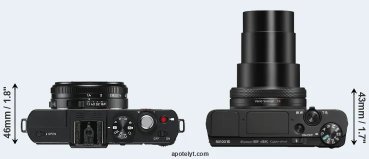 Compare D-LUX 6 versus RX100 VII top