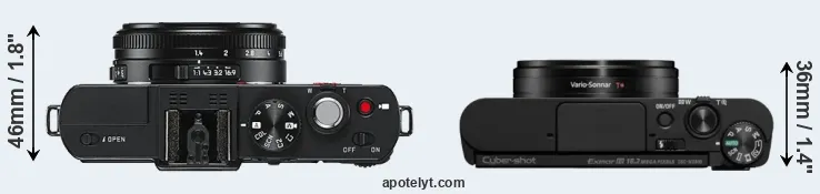 Compare D-LUX 6 versus WX800 top