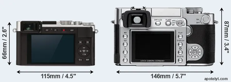 Comparison D-LUX 7 or Digilux 3 rear