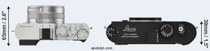 Compare D-LUX 7 versus M10-P top