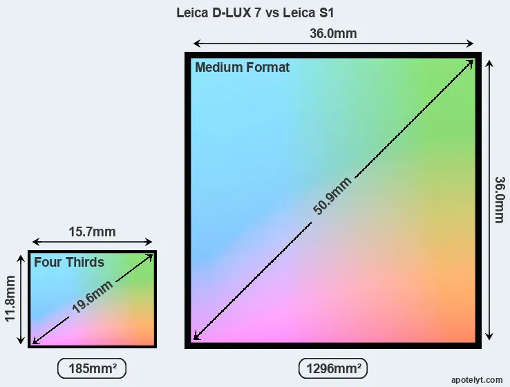 Leica D-LUX 7 and Leica S1 sensor measures