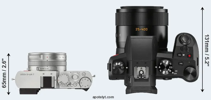 Compare D-LUX 7 versus V-LUX 5 top