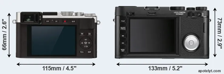 Comparison D-LUX 7 or X Vario rear