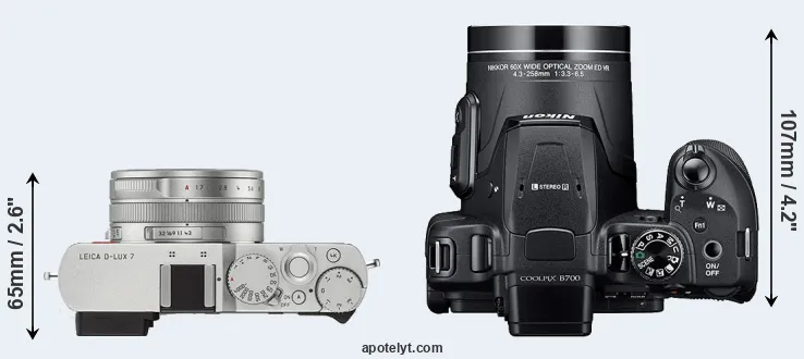 Compare D-LUX 7 versus B700 top