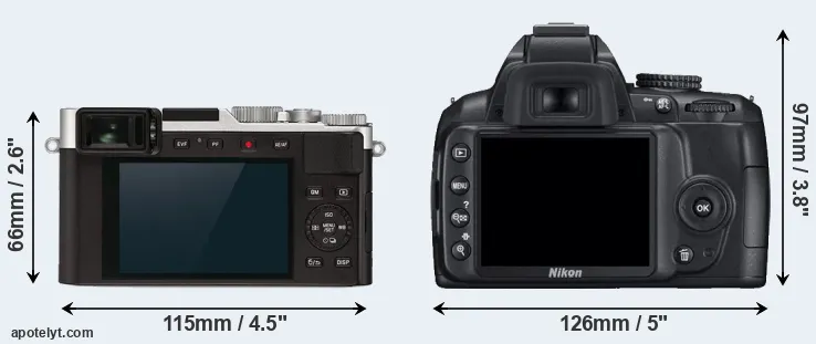 Comparison D-LUX 7 or D3000 rear