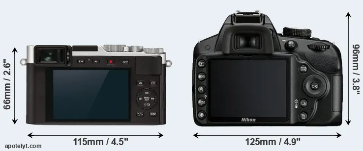 Comparison D-LUX 7 or D3200 rear