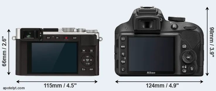 Comparison D-LUX 7 or D3300 rear
