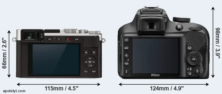 Comparison D-LUX 7 or D3400 rear