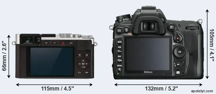 Comparison D-LUX 7 or D7000 rear