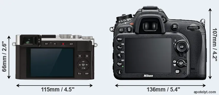 Comparison D-LUX 7 or D7100 rear