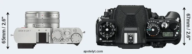 Compare D-LUX 7 versus Df top