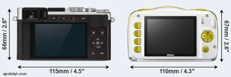 Comparison D-LUX 7 or W150 rear