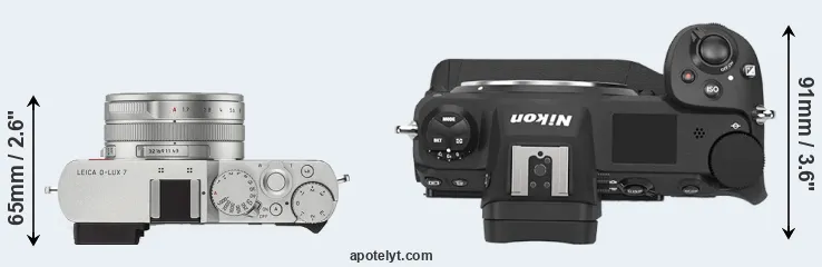 Compare D-LUX 7 versus Z9 top