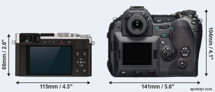 Comparison D-LUX 7 or E-1 rear