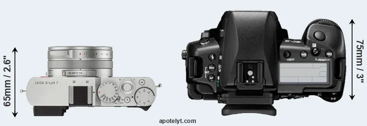 Compare D-LUX 7 versus E-3 top