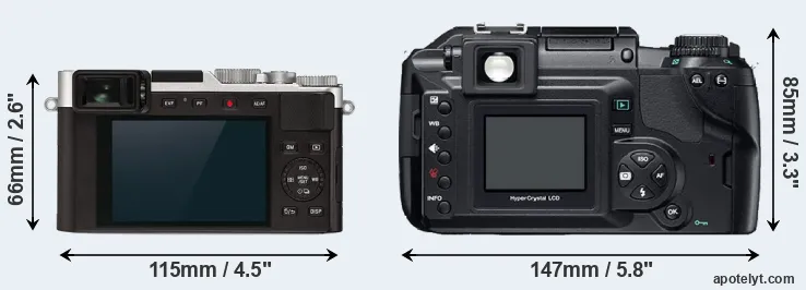 Comparison D-LUX 7 or E-300 rear