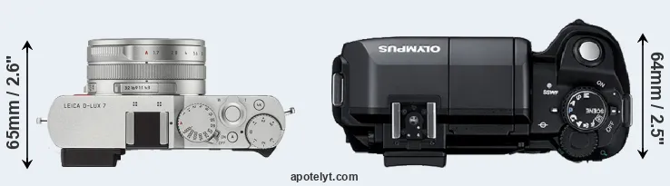 Compare D-LUX 7 versus E-300 top