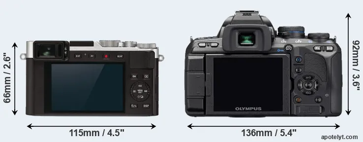 Comparison D-LUX 7 or E-510 rear