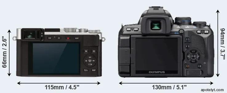 Comparison D-LUX 7 or E-620 rear
