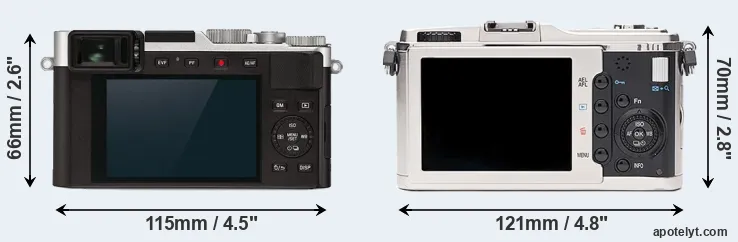 Comparison D-LUX 7 or E-P1 rear