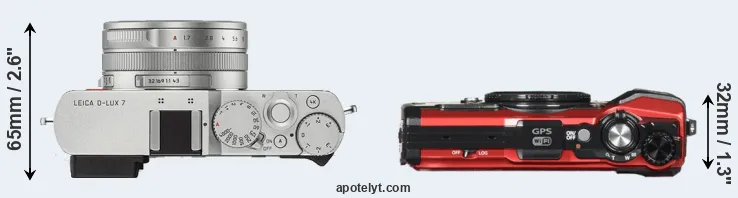 Compare D-LUX 7 versus TG-5 top