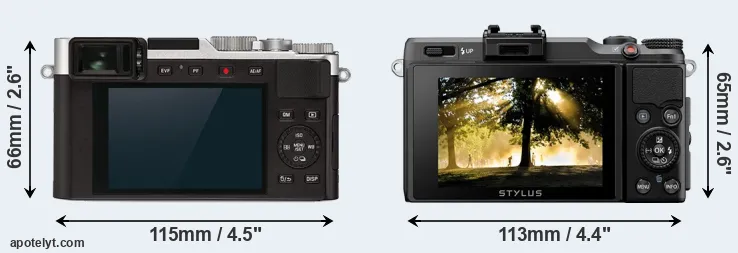 Comparison D-LUX 7 or XZ-2 rear