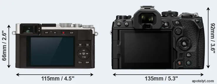 Comparison D-LUX 7 or OM-1 II rear