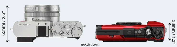 Compare D-LUX 7 versus TG-7 top
