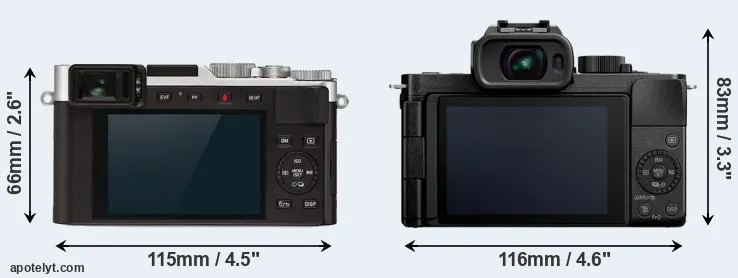 Comparison D-LUX 7 or G110 rear