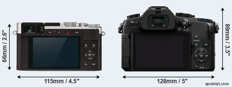 Comparison D-LUX 7 or G85 rear