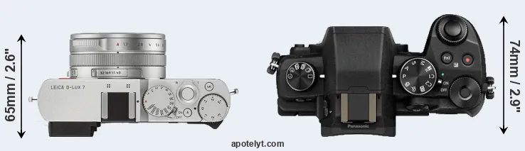 Compare D-LUX 7 versus G85 top